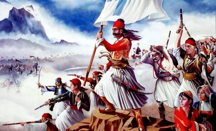 Storia greca, la guerra d'indipendenza nel 1821.